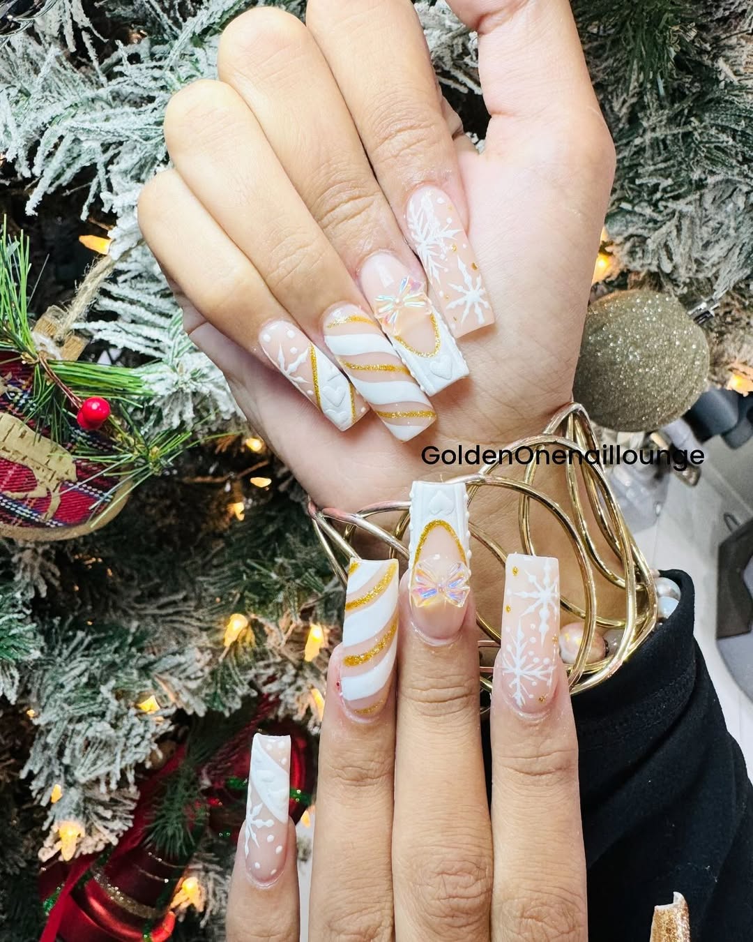 Elegant French tip manicure - GoldenOne Nail Lounge Kennesaw GA