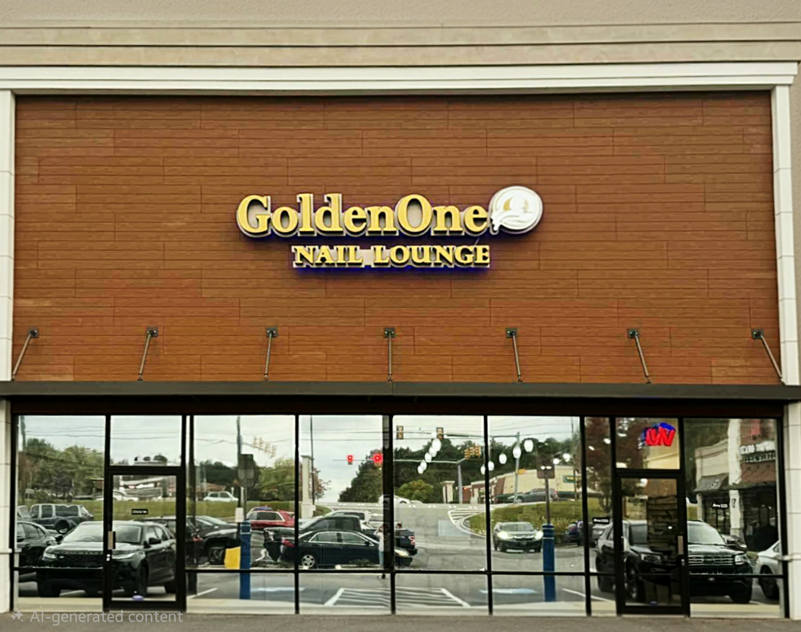 GoldenOne Nail Lounge storefront in Kennesaw GA - Premium nail salon offering manicures, pedicures, and spa services